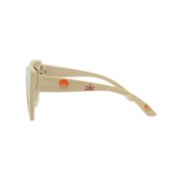 Kids Sunglasses with Case and Bucket Hat - Taupe Beach Print