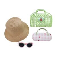 Kids Sunglasses with Hat and Case Basket Set - Lady Bug