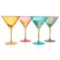 Gold Rimmed Crystal Martini Glasses 10 oz, Set of 4 Classic
