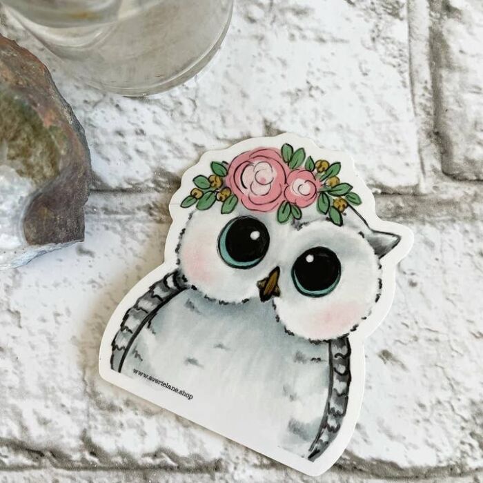 owl sticker, BagMYGift