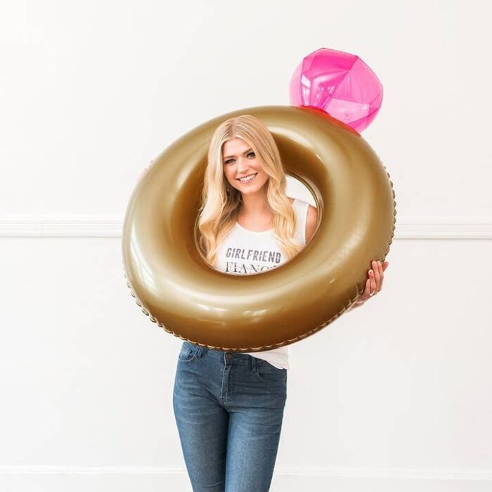 Giant Inflatable Pool Float Toy - Diamond Ring, BagMYGift