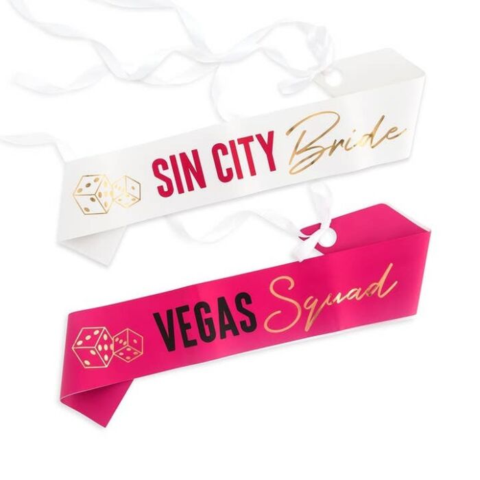 Paper Bachelorette Party Sash - Vegas, BagMYGift