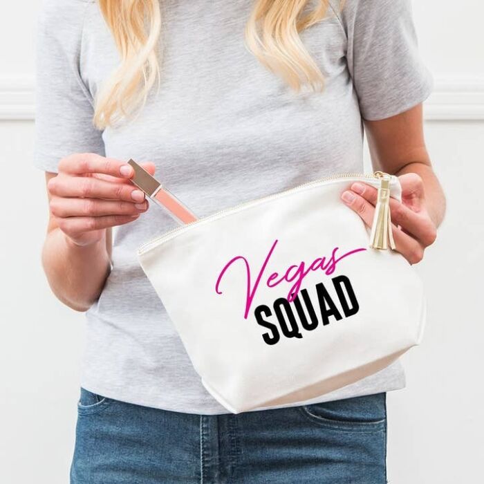 Large Canvas Makeup Bag - Vegas Squad, BagMYGift