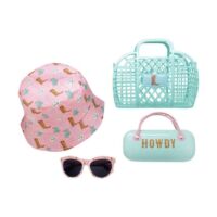 Kids Sunglasses with Case and Bucket Hat Summer Set