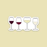 Wine Glasses - Sticker, BagMYGift