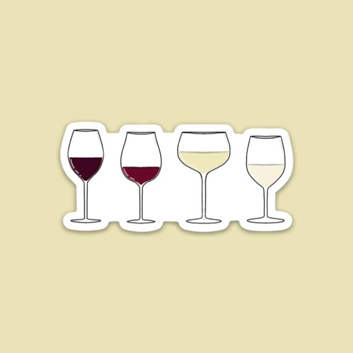 Wine Glasses - Sticker, BagMYGift