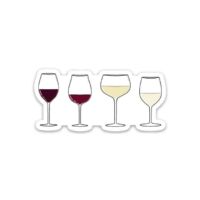 Wine Glasses - Sticker, BagMYGift