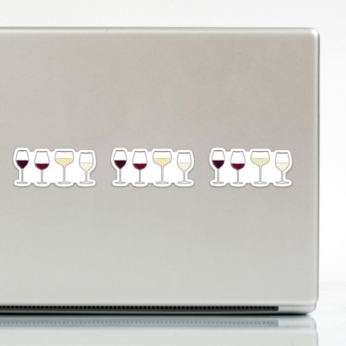 Wine Glasses - Sticker, BagMYGift