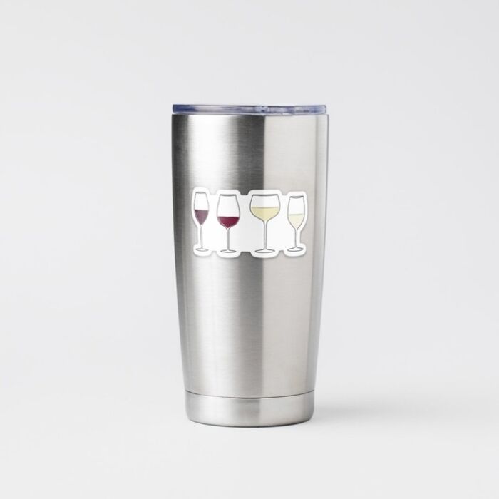 Wine Glasses - Sticker, BagMYGift