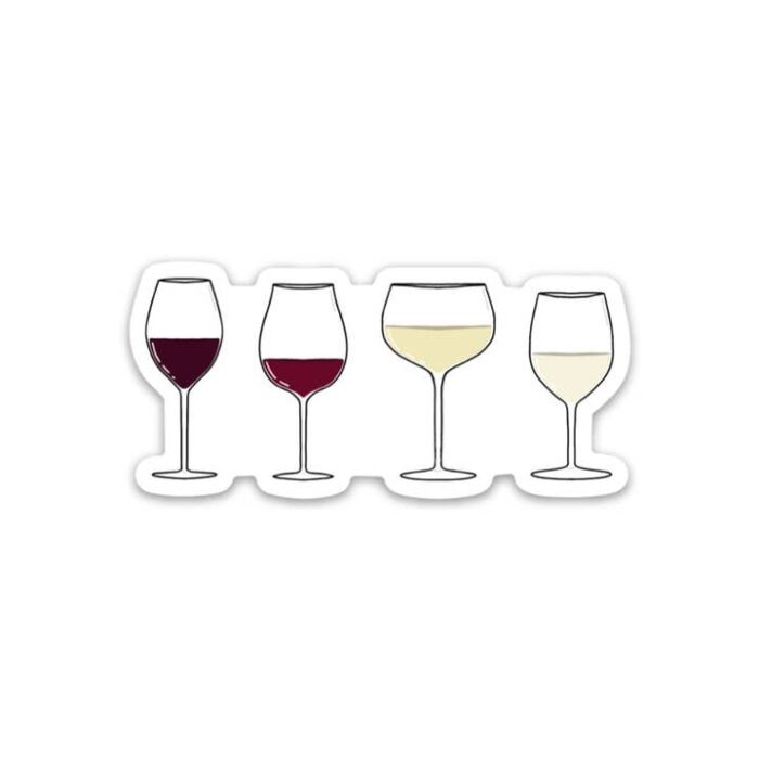 Wine Glasses - Sticker, BagMYGift
