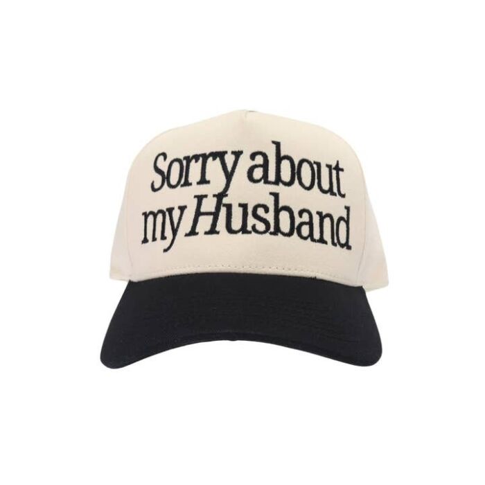 Sorry About My Husband Embroidered Trucker Hat, BagMYGift