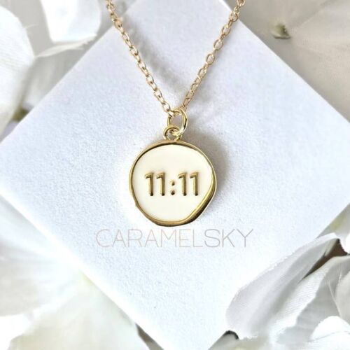 18k Gold-Plated 11:11 Angel Number Necklace, BagMYGift