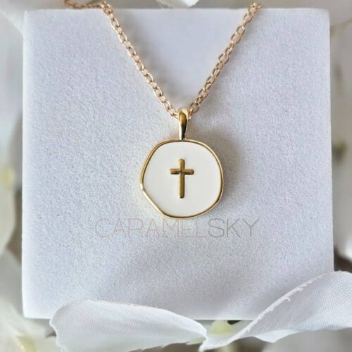 18K Gold Plated Cross Pendant Necklace, BagMYGift