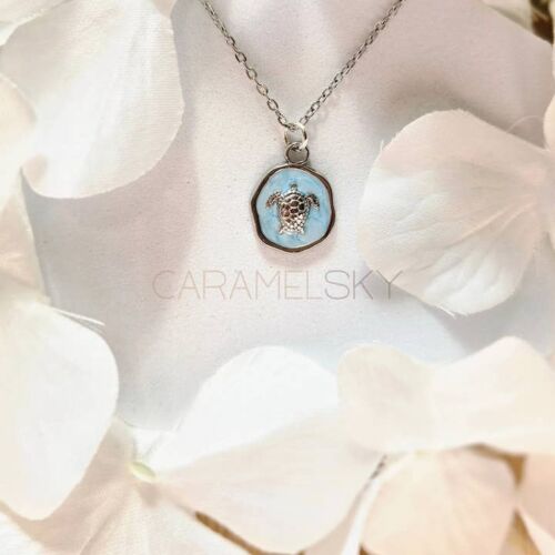 Blue Sea Turtle Necklace, BagMYGift
