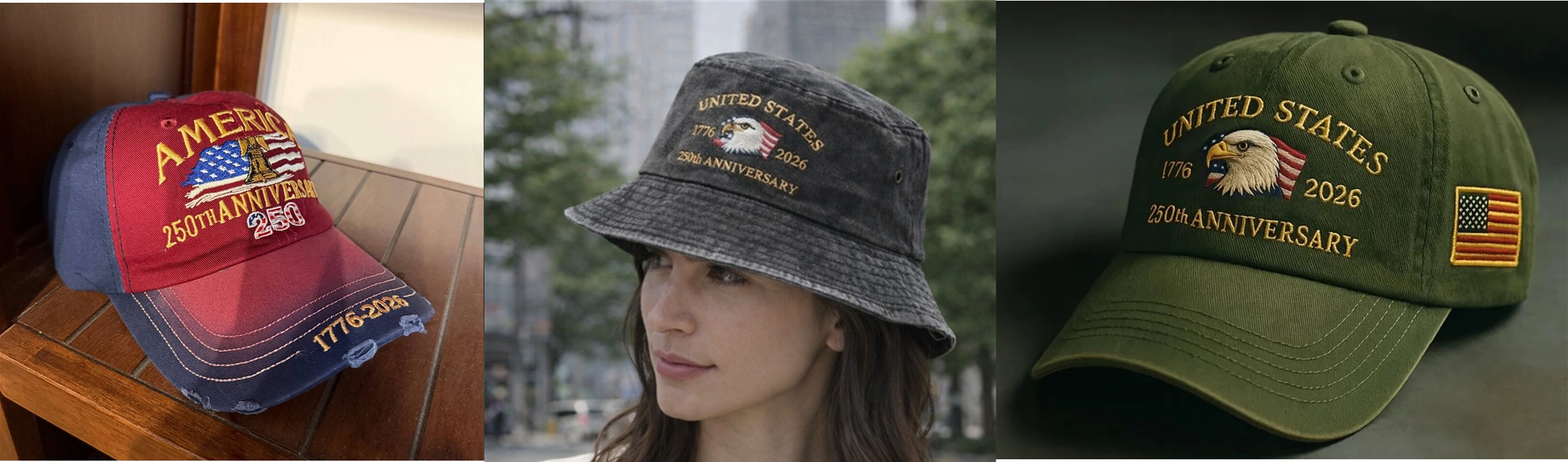 250th Anniversary Embroidered Baseball Cap % , BagMYGift