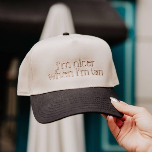 I'm Nicer When I'm Tan Two-Toned Vintage Hat, BagMYGift