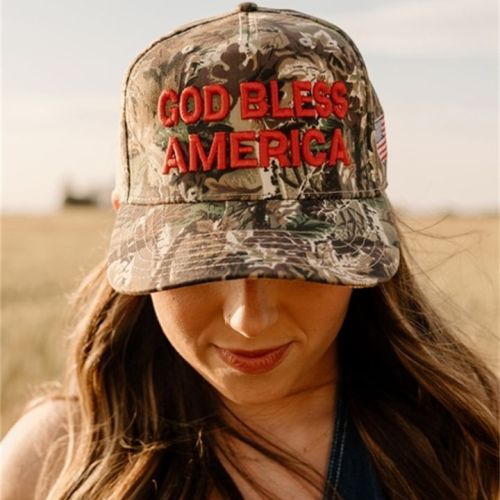 God Bless America Trucker Hat, BagMYGifts