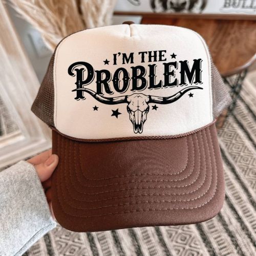 I'm the Problem Brown and Tan Trucker Hat, BagMYGift