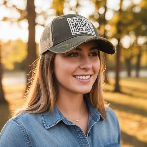 Country Music & Cocktails Trucker Hat, BagMYGift