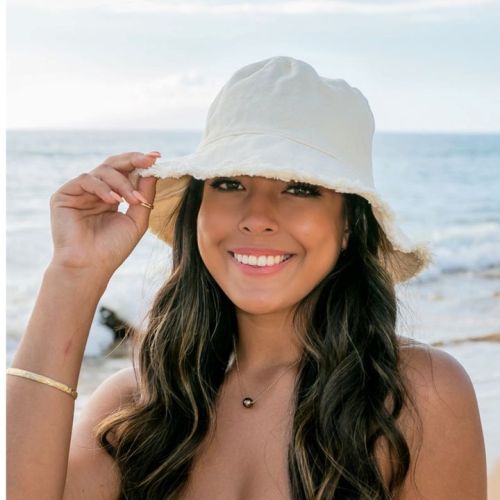Frayed Edge Canvas Bucket Hat, BagMYGift