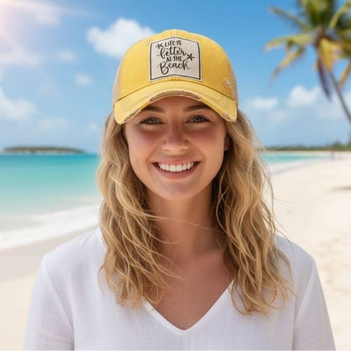 Life Is Better At the Beach Trucker Hat Baseball Cap, BagMYGift