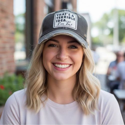 That's A Terrible Idea....I'm in! Distressed Trucker Cap, BagMYGift
